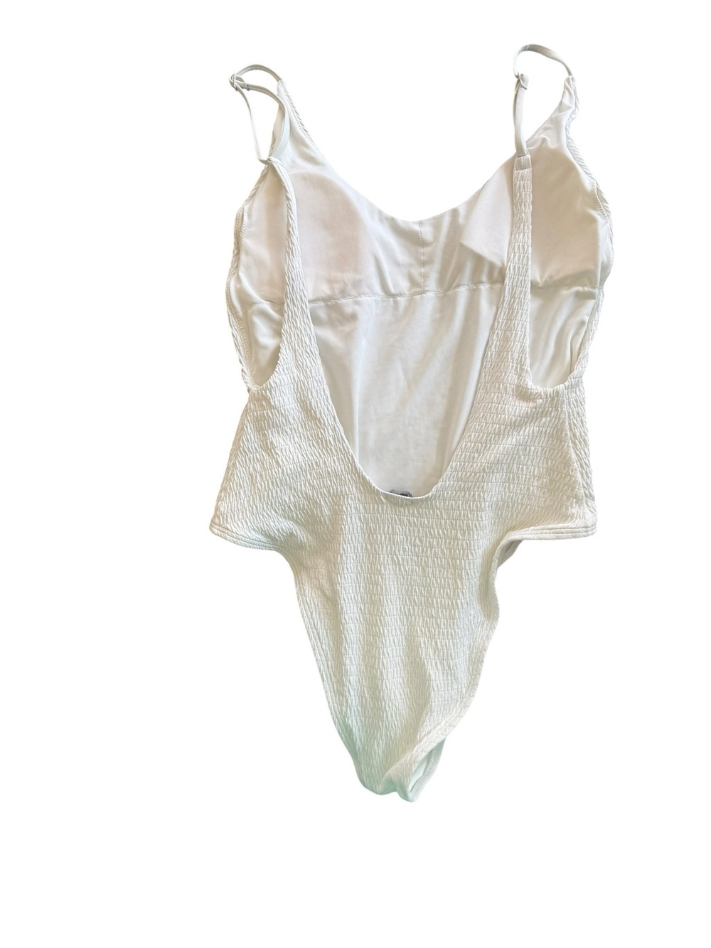 aerie White Textured One-Piece Swimsuit - Picture 2 of 5